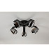 Cortland 54cm Flush Ceiling 5 Light G9 IP44 Black/Polished Chrome/Smoke Smooth Tubular Glass-8