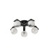 Cortland 54cm Flush Ceiling 5 Light G9 IP44 Black/Polished Chrome/White Two-Tone Snow Specks Round Glass-4