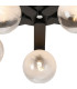 Cortland 54cm Flush Ceiling 5 Light G9 IP44 Black/Polished Chrome/White Two-Tone Snow Specks Round Glass-7