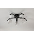 Cortland 54cm Flush Ceiling 5 Light G9 IP44 Black/Polished Chrome/White Two-Tone Snow Specks Round Glass-8