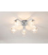 Cortland 54cm Flush Ceiling 5 Light G9 IP44 White/Polished Chrome/Clear Waved Round Glass-3