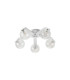 Cortland 54cm Flush Ceiling 5 Light G9 IP44 White/Polished Chrome/Clear Waved Round Glass-4