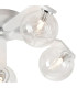 Cortland 54cm Flush Ceiling 5 Light G9 IP44 White/Polished Chrome/Clear Waved Round Glass-7