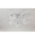 Cortland 54cm Flush Ceiling 5 Light G9 IP44 White/Polished Chrome/Clear Waved Round Glass-8