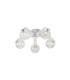 Cortland 54cm Flush Ceiling 5 Light G9 IP44 White/Polished Chrome/Clear Swirl Round Glass-1