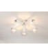 Cortland 54cm Flush Ceiling 5 Light G9 IP44 White/Polished Chrome/Clear Swirl Round Glass-3