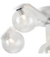 Cortland 54cm Flush Ceiling 5 Light G9 IP44 White/Polished Chrome/Clear Swirl Round Glass-5