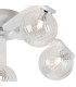 Cortland 54cm Flush Ceiling 5 Light G9 IP44 White/Polished Chrome/Clear Swirl Round Glass-7