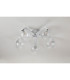 Cortland 54cm Flush Ceiling 5 Light G9 IP44 White/Polished Chrome/Clear Swirl Round Glass-8