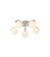 Cortland 54cm Flush Ceiling 5 Light G9 IP44 White/Polished Chrome/Opal Round Segment Glass-1