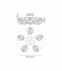Cortland 54cm Flush Ceiling 5 Light G9 IP44 White/Polished Chrome/Opal Round Segment Glass-2
