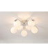 Cortland 54cm Flush Ceiling 5 Light G9 IP44 White/Polished Chrome/Opal Round Segment Glass-3