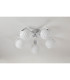 Cortland 54cm Flush Ceiling 5 Light G9 IP44 White/Polished Chrome/Opal Round Segment Glass-8