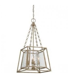 4 Light Lantern Pendant Vintage Gold - 1