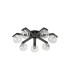 Cortland 64cm Flush Ceiling 7 Light G9 IP44 Black/Polished Chrome/Clear Smooth Round Glass-4