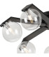 Cortland 64cm Flush Ceiling 7 Light G9 IP44 Black/Polished Chrome/Clear Smooth Round Glass-5