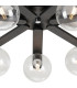 Cortland 64cm Flush Ceiling 7 Light G9 IP44 Black/Polished Chrome/Clear Smooth Round Glass-6