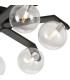 Cortland 64cm Flush Ceiling 7 Light G9 IP44 Black/Polished Chrome/Clear Smooth Round Glass-7