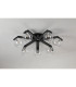 Cortland 64cm Flush Ceiling 7 Light G9 IP44 Black/Polished Chrome/Clear Smooth Round Glass-8