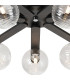 Cortland 64cm Flush Ceiling 7 Light G9 IP44 Black/Polished Chrome/Clear Ribbed Round Glass-6