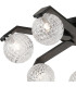 Cortland 64cm Flush Ceiling 7 Light G9 IP44 Black/Polished Chrome/Clear Cross Pattern Round Glass-5