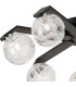 Cortland 64cm Flush Ceiling 7 Light G9 IP44 Black/Polished Chrome/Clear Dune Effect Round Glass-5