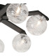 Cortland 64cm Flush Ceiling 7 Light G9 IP44 Black/Polished Chrome/Clear Dune Effect Round Glass-7