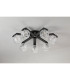 Cortland 64cm Flush Ceiling 7 Light G9 IP44 Black/Polished Chrome/Clear Dune Effect Round Glass-8