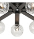 Cortland 64cm Flush Ceiling 7 Light G9 IP44 Black/Polished Chrome/Clear Waved Round Glass-6