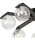 Cortland 64cm Flush Ceiling 7 Light G9 IP44 Black/Polished Chrome/Clear Swirl Round Glass-5