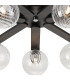 Cortland 64cm Flush Ceiling 7 Light G9 IP44 Black/Polished Chrome/Clear Swirl Round Glass-6