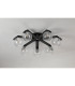 Cortland 64cm Flush Ceiling 7 Light G9 IP44 Black/Polished Chrome/Clear Swirl Round Glass-8