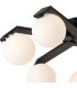 Cortland 64cm Flush Ceiling 7 Light G9 IP44 Black/Polished Chrome/Opal Smooth Round Glass-9