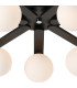 Cortland 64cm Flush Ceiling 7 Light G9 IP44 Black/Polished Chrome/Opal Smooth Round Glass-10