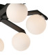 Cortland 64cm Flush Ceiling 7 Light G9 IP44 Black/Polished Chrome/Opal Smooth Round Glass-11