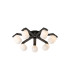 Cortland 64cm Flush Ceiling 7 Light G9 IP44 Black/Polished Chrome/Opal Smooth Tubular Glass-1