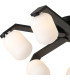 Cortland 64cm Flush Ceiling 7 Light G9 IP44 Black/Polished Chrome/Opal Smooth Tubular Glass-5