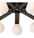 Cortland 64cm Flush Ceiling 7 Light G9 IP44 Black/Polished Chrome/Opal Smooth Tubular Glass-6