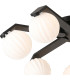 Cortland 64cm Flush Ceiling 7 Light G9 IP44 Black/Polished Chrome/Opal Round Segment Glass-5