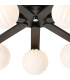 Cortland 64cm Flush Ceiling 7 Light G9 IP44 Black/Polished Chrome/Opal Round Segment Glass-6