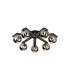 Cortland 64cm Flush Ceiling 7 Light G9 IP44 Black/Polished Chrome/Smoke Smooth Round Glass-1