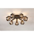 Cortland 64cm Flush Ceiling 7 Light G9 IP44 Black/Polished Chrome/Smoke Smooth Round Glass-3