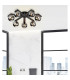 Cortland 64cm Flush Ceiling 7 Light G9 IP44 Black/Polished Chrome/Smoke Smooth Round Glass-4