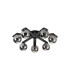 Cortland 64cm Flush Ceiling 7 Light G9 IP44 Black/Polished Chrome/Smoke Smooth Round Glass-5