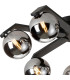 Cortland 64cm Flush Ceiling 7 Light G9 IP44 Black/Polished Chrome/Smoke Smooth Round Glass-6