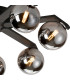 Cortland 64cm Flush Ceiling 7 Light G9 IP44 Black/Polished Chrome/Smoke Smooth Round Glass-8