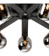 Cortland 64cm Flush Ceiling 7 Light G9 IP44 Black/Polished Chrome/Smoke Smooth Tubular Glass-6