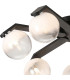 Cortland 64cm Flush Ceiling 7 Light G9 IP44 Black/Polished Chrome/White Two-Tone Snow Specks Round Glass-5
