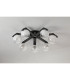 Cortland 64cm Flush Ceiling 7 Light G9 IP44 Black/Polished Chrome/White Two-Tone Snow Specks Round Glass-8