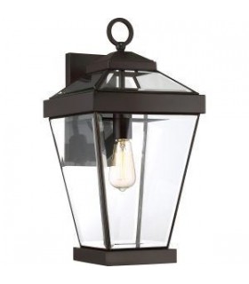 1 Light Large Outdoor Wall Lantern Western Bronze IP44 - 1